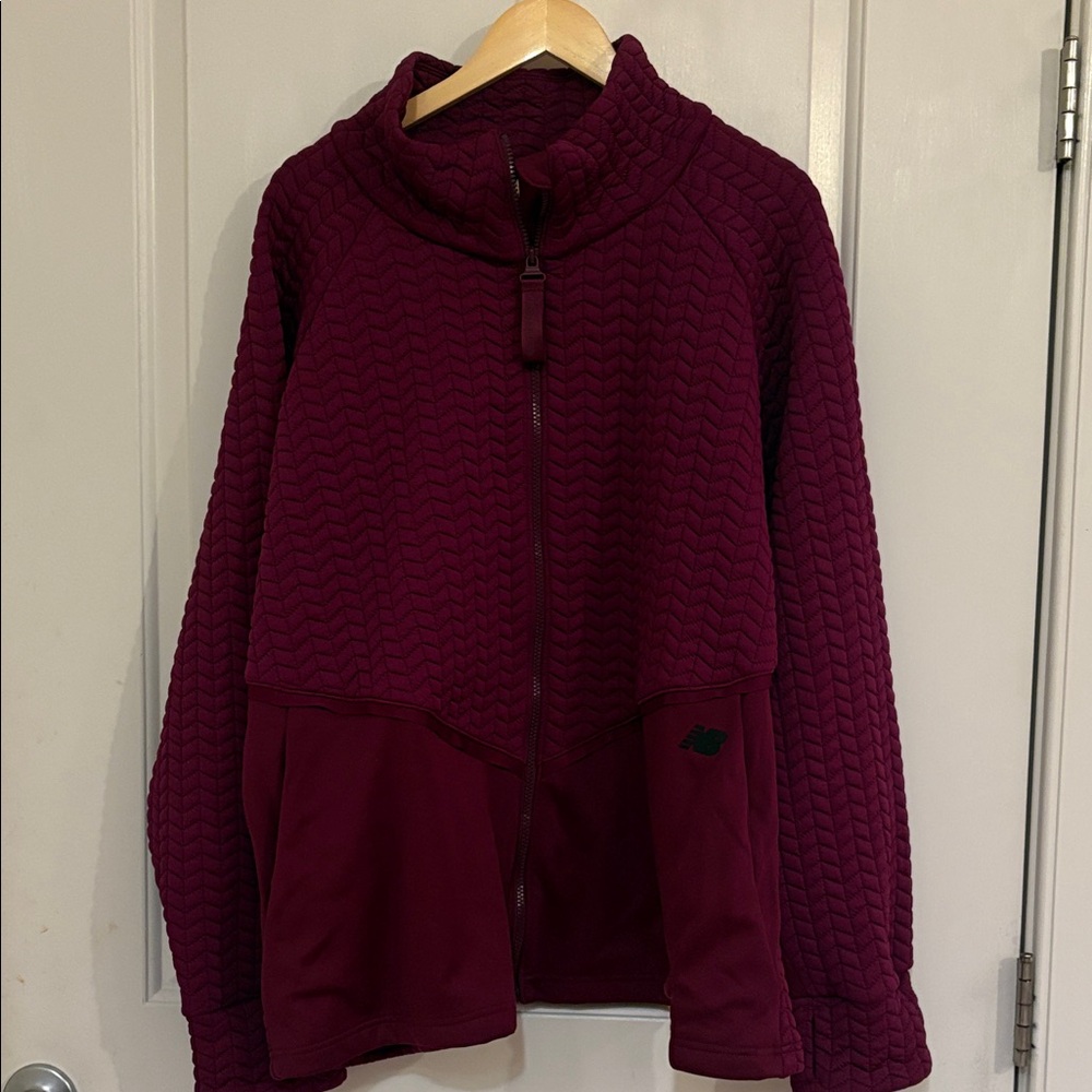 👋 LAST CHANCE! NWT- New Balance Women's Full Zip Burgundy Athletic Jacket, 3XL